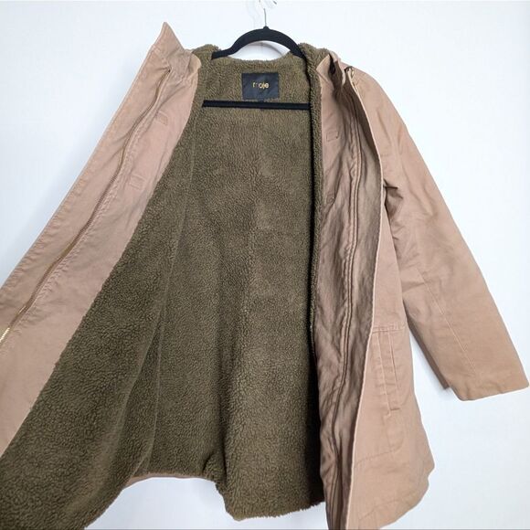 Maje Guapa Parka Camel Coat Toggle w/o fur trim Size 38 - Picture 11 of 11